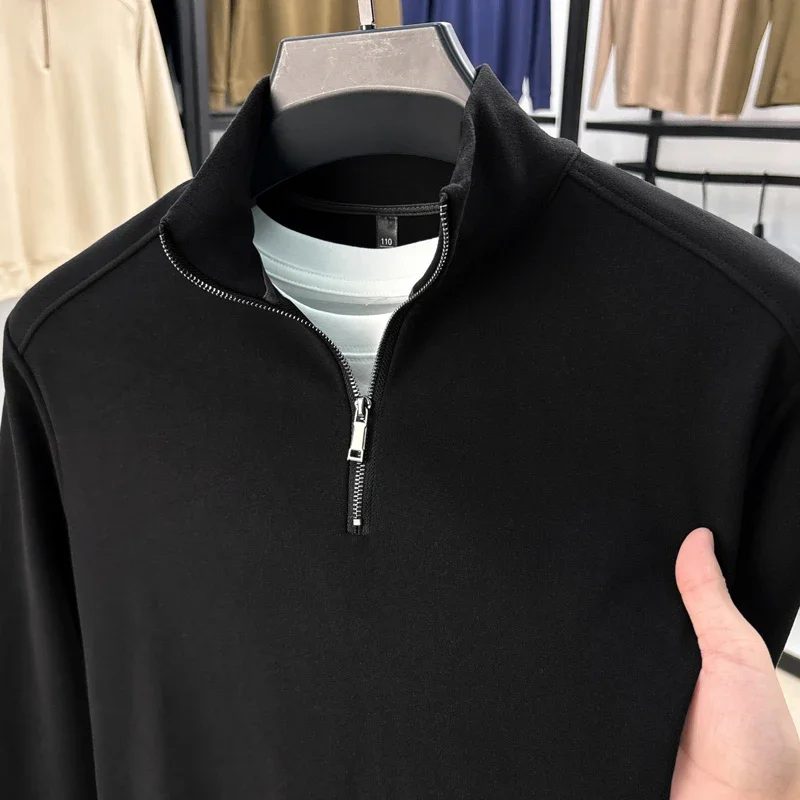 YEAE осенне-зимний ультратонкий детский бархатный пуловер с воротником-стойкой и