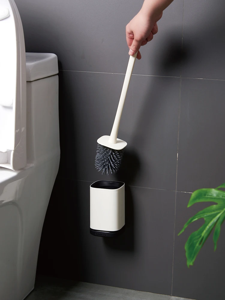

Держатель для туалетной щетки настенный, черный ершик с мягкой щетиной для уборки в ванной комнате, BG50TB