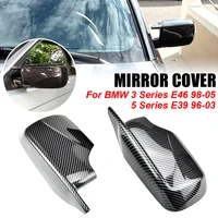 For BMW E46 E39 4 Door 3 Series 1998-2005 High Quality Door Rearview Mirror Cover Cap Side Black 2021 M3 M4 Style