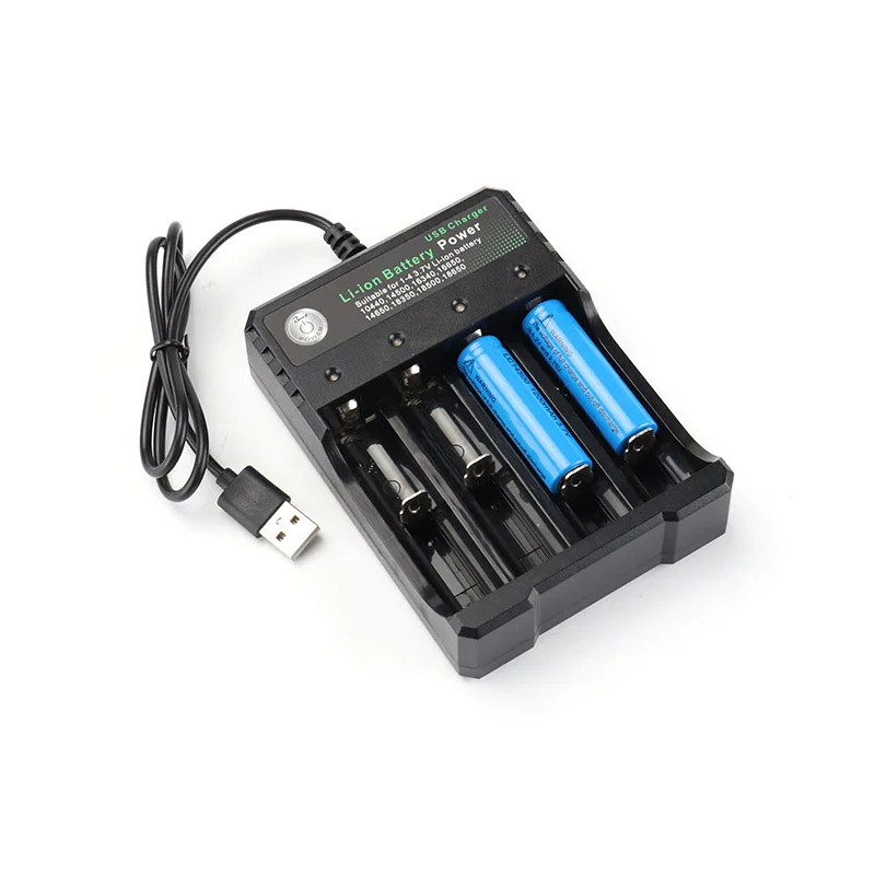 

New 4.2V 18650 Charger Li-ion battery USB Independent Charging Portable Electronic 18650 18500 16340 14500 26650 Battery Charger