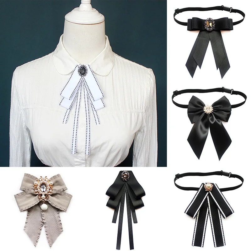 

Женский галстук-бабочка унисекс, броши для женщин, жемчужный кристалл, подвеска на воротник, булавка для рубашки, одежды, галстук-бабочка, аксессуары для костюма