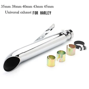 35mm - 43mm Motorcycle Motocross Exhaust Pipe Muffler Exhaust Vintage Rear Tail Tube For Harley/Suzuki/Yamaha/Kawasaki