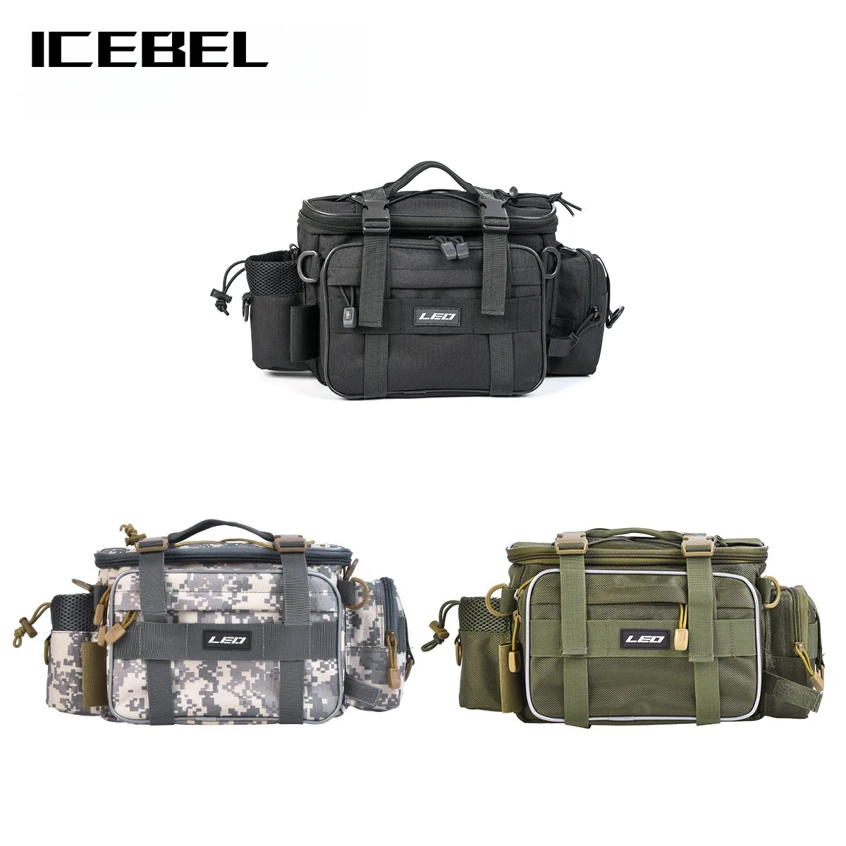 Фото Универсальный рюкзак для рыболовных снастей ICEBEL с приманкой и сумкой для хранения приманок и фотоспособлением, размер 41x17x20 см для использования на открытом воздухе №1