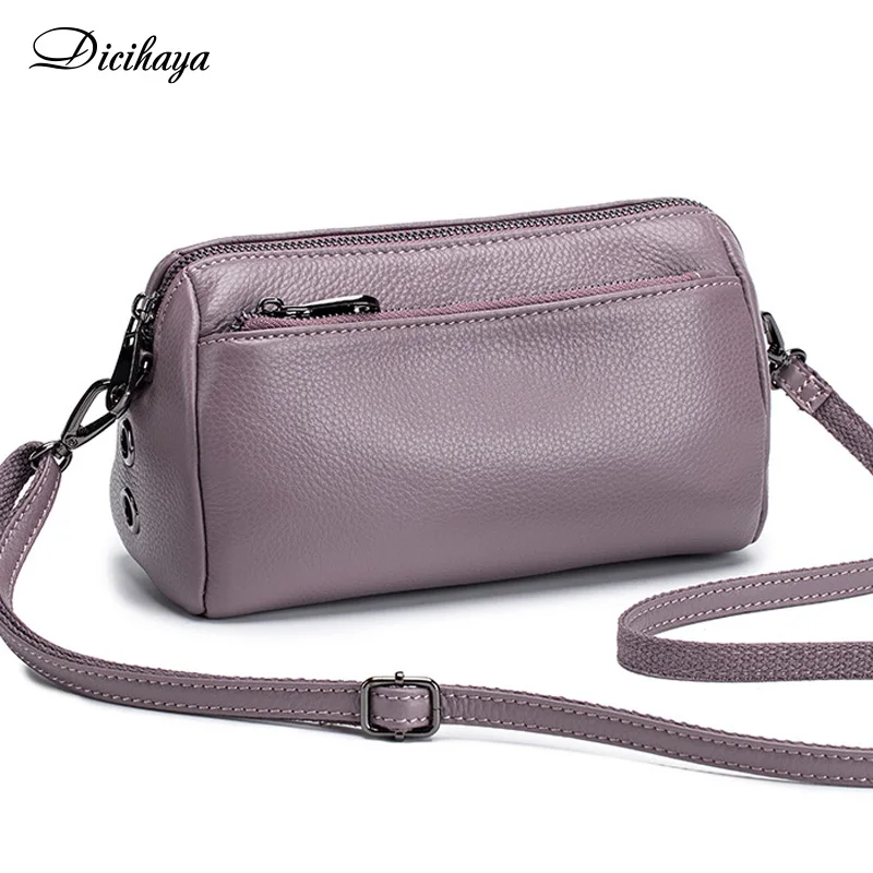 

DICIHAYA Women's Bags For Cowhide Crossbody 2022 New Soft Leather Shoulder Messenger Bag Simple Mobile Phone Zero Wallet