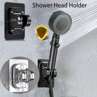 adjustable shower bracket polished self adhesive handheld suction up drill free shower head holder showerhead rack punch free