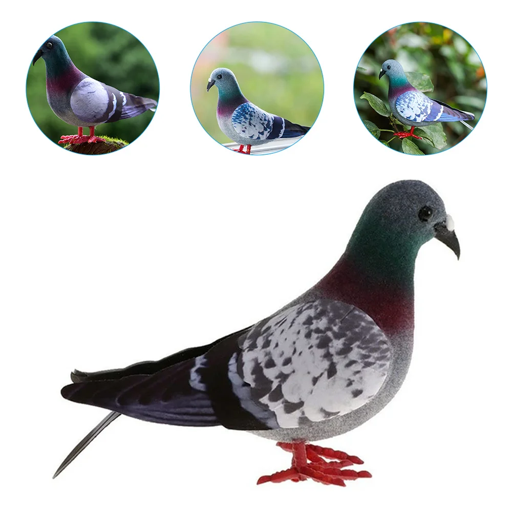 

Pigeon Dove Artificial Birdsbird Statue Fake Doves Ornaments Animal Christmas Figurine Decoration Decor Craft Party Kids Figure