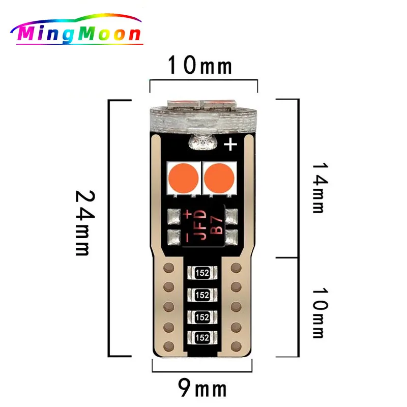 

50 шт., светодиод T10, CANBUS W5W, светодисветодиодный 3030SMD 6SMD 194 168, купольный автомобильный светильник для чтения салона, габаритные огни, автомобил...