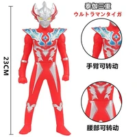 23cm large soft rubber ultraman taiga tri strium action figures model doll furnishing articles childrens assembly puppets toys