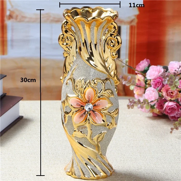 

Золотая керамическая ваза 30 см