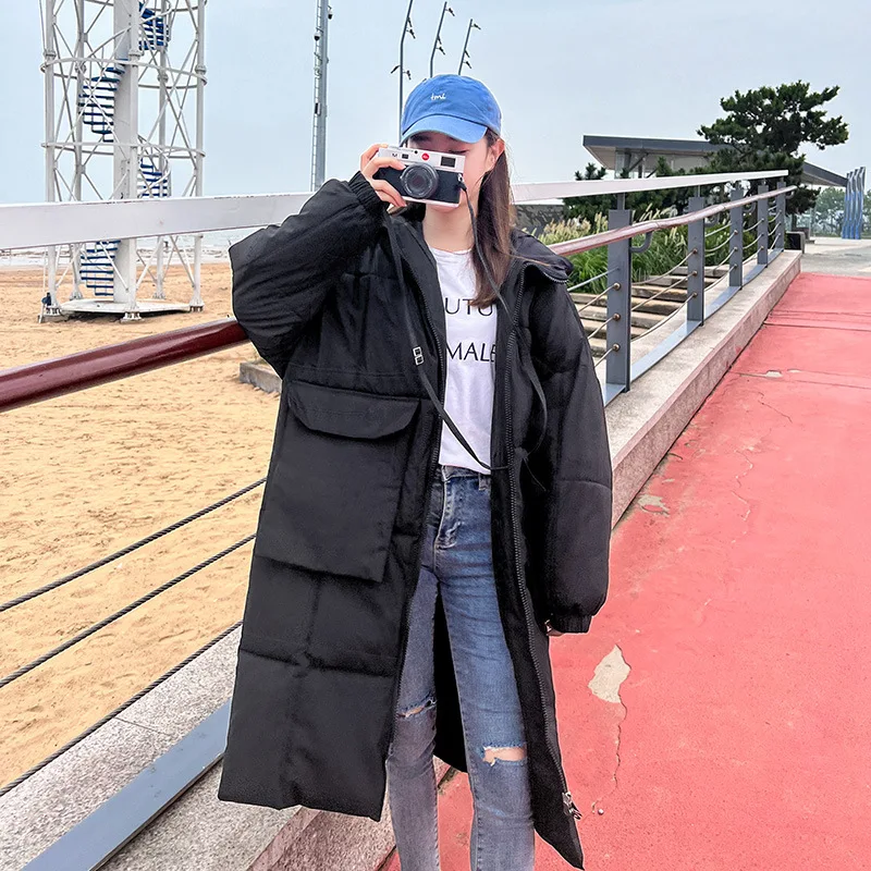 New Winter Coat for Women Coats Parkas Jackets Hooded Cotton Padded Jacket  Oversize Tops Korean Fashion Warm Thickening