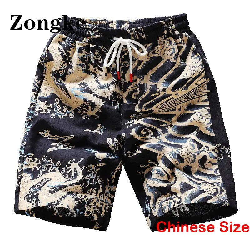 Шорты Zongke мужские с принтом, короткие спортивные костюмы, Корейская уличная одежда, 5XL, лето 2023