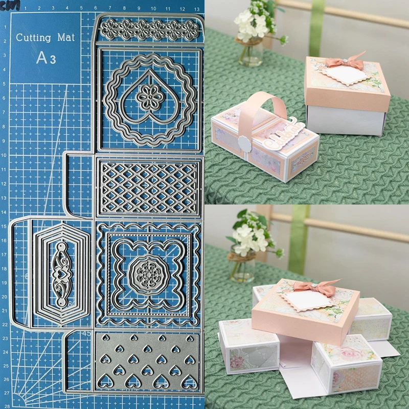 Lucky Goddess Metal Cutting Dies Picnic Treat Box Diy Scrapbooking Photo Album Decorative Embossing Paper Card Crafts