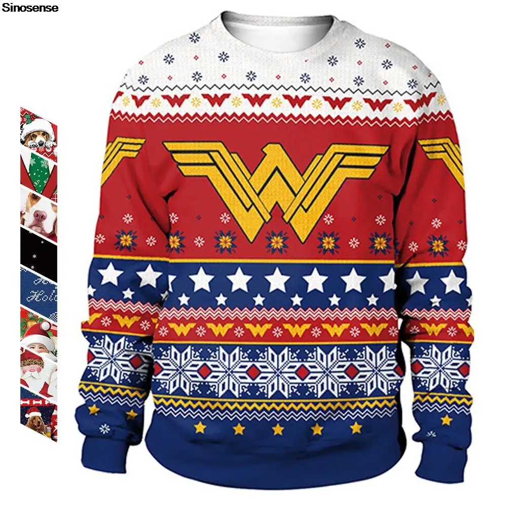 

Women Men Spider Ugly Christmas Sweater Pullover New Year Eve Xmas Jumpers Tops 3D Funny Printed Holiday Party Sweatershirt