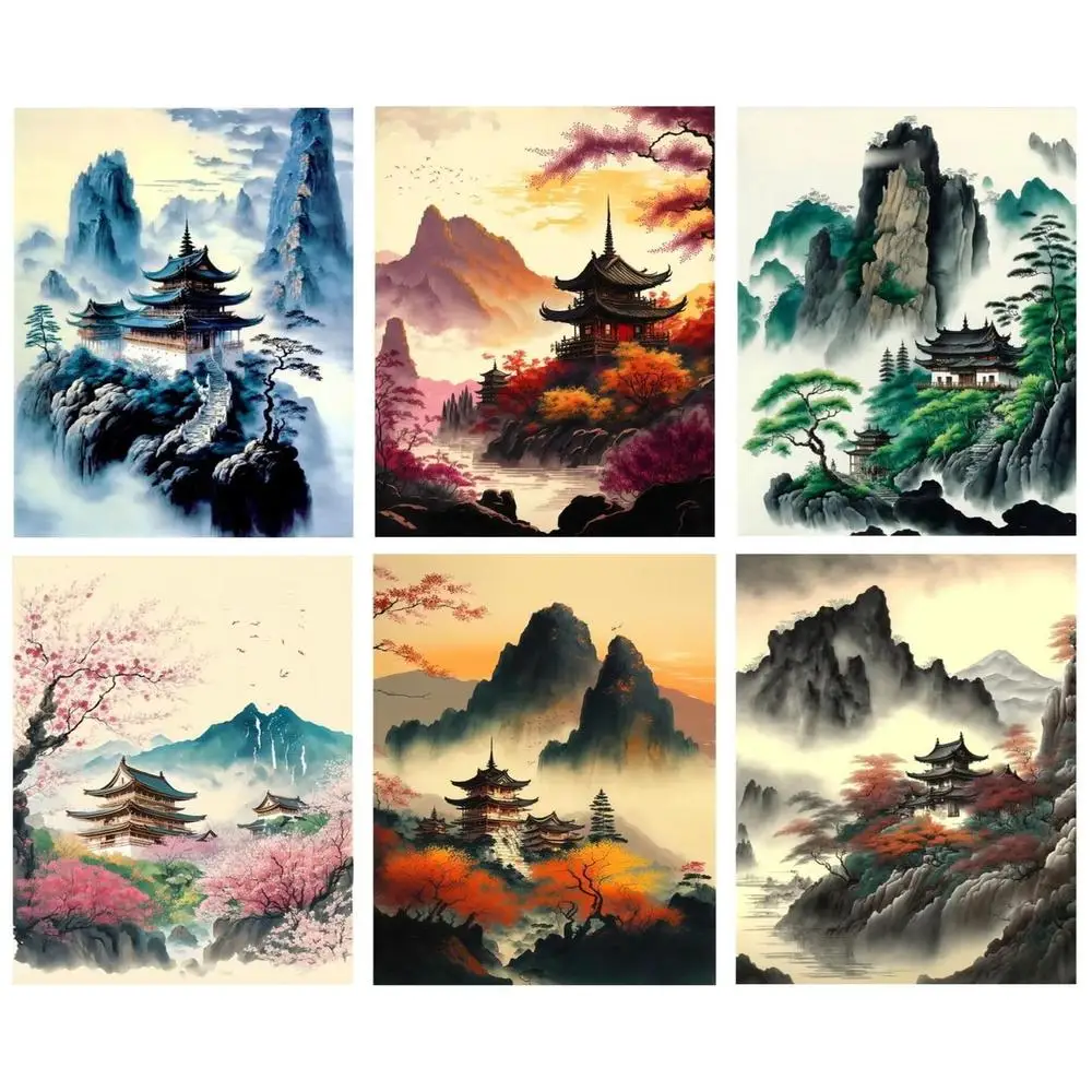 

PhotoCustom Oil Painting By Number Landscape Adults Crafts Painting By Number Painting Wall Decor