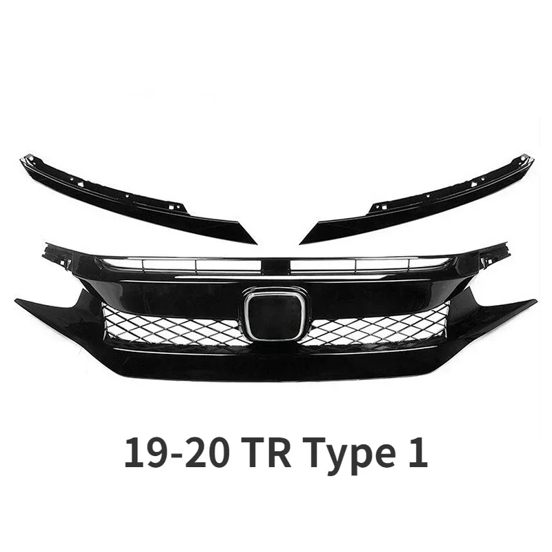 

Сетчатые решетки верхнего бампера капота для Honda Civic 10-го поколения 2016 2017 2018 2019 2020 2021, решетка переднего бампера, гоночная решетка