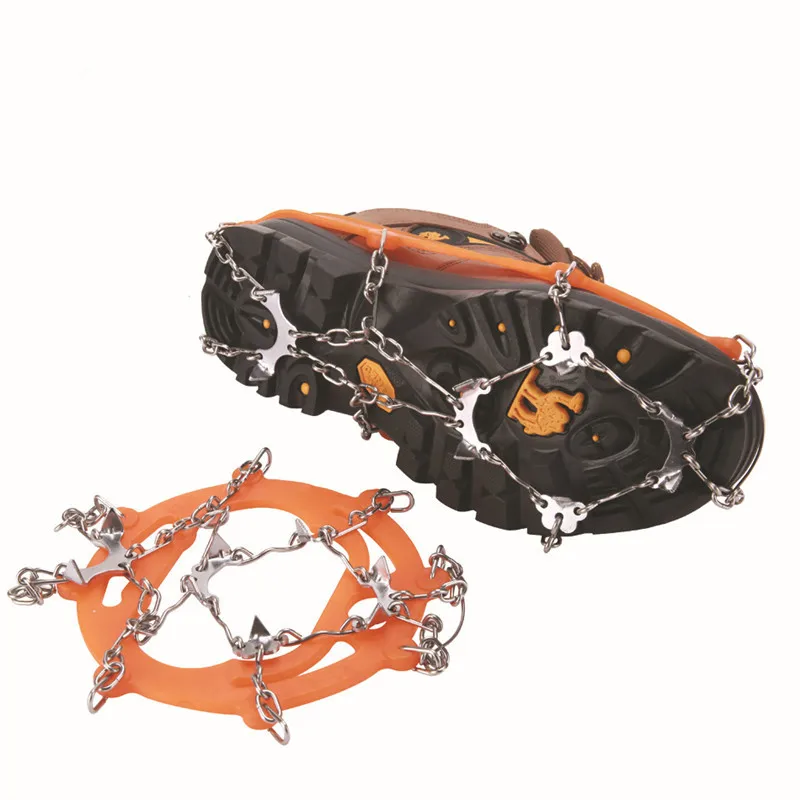 8 Teeth Climbing Crampons For Outdoor Winter Walk Ice Fishing Snow Shoes Antiskid Shoes Manganese Steel Shoe Covers Accessories