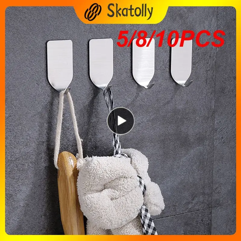 

5/8/10PCS Bathroom Accessories Hook Shelf Home Appliance Organization Storage Razor Holder Shaver Holder Organizer