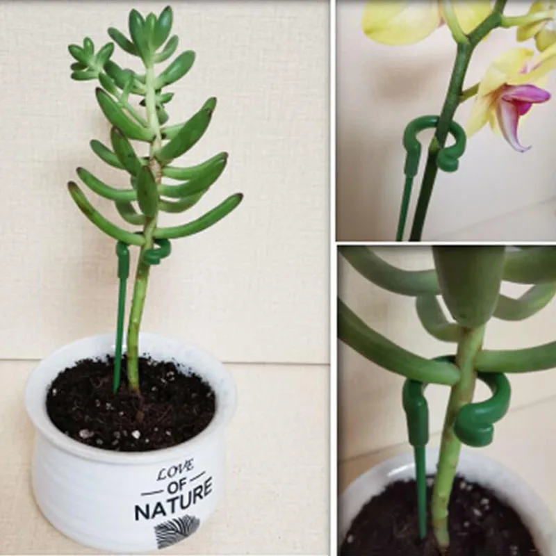 

10pcs Plastic Plant Supports Flower Stand Reusable Protection Fixing Tool Gardening Supplies For Vegetable Holder Bracket