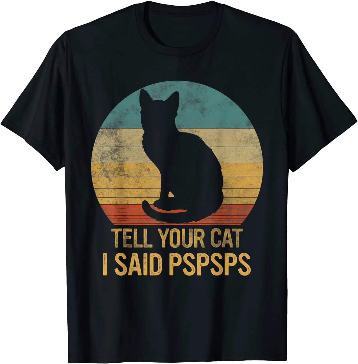 

Забавная ретро-рубашка с котом, надпись «Tell Your Cat», футболка Pspsps