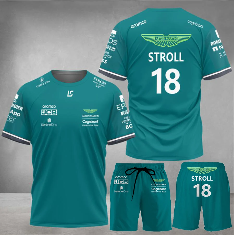 Aston Martin - Men's T-Shirt/Shorts, Spanish Racing Team 3D Printed Clothing Set, F1 Men's, High Quality Formula One 2023