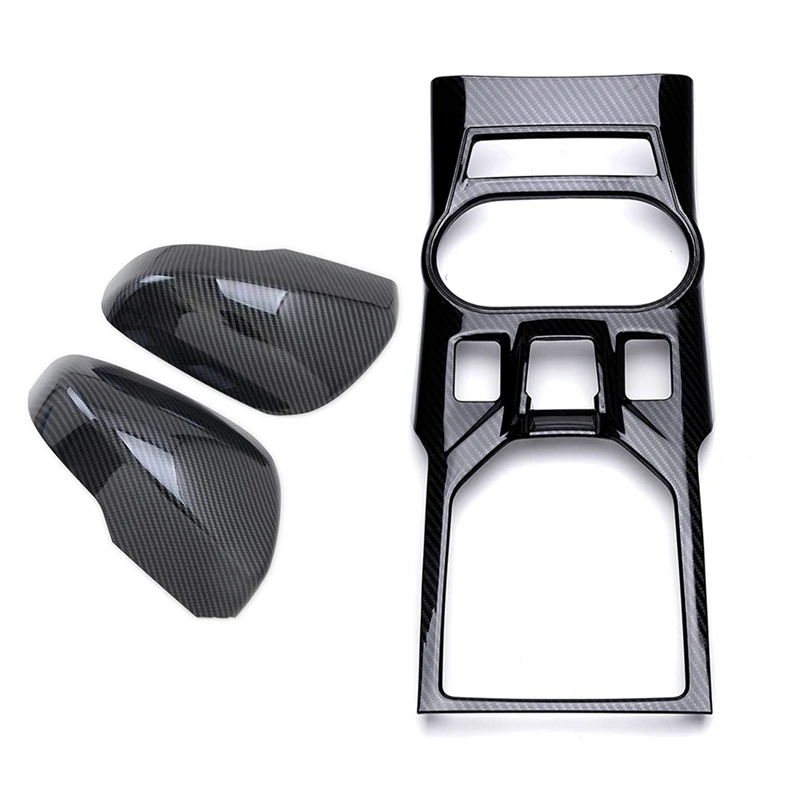 

Gear Shift Box Panel Overlay Cover Dashboard & For Subaru XV Crosstrek 2017-2020 Side Door Rearview Mirror Cover