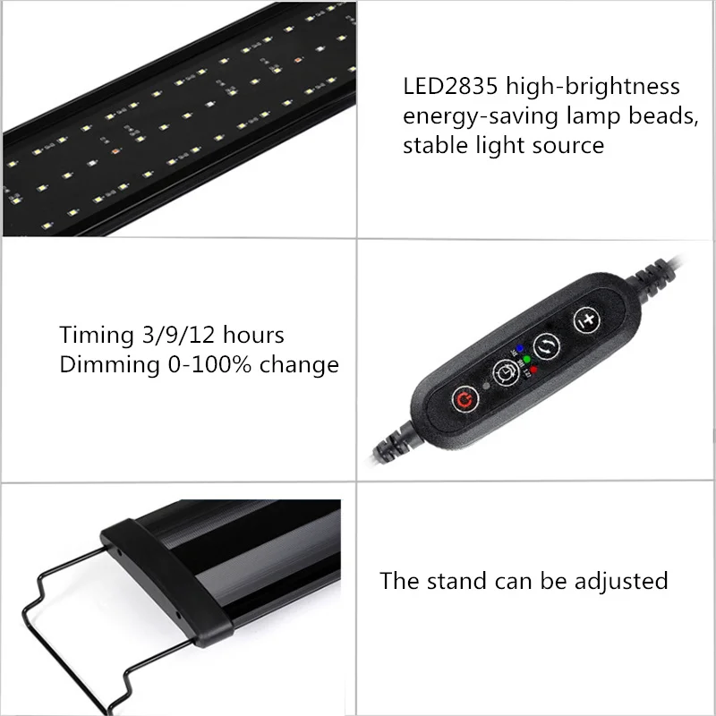 Аквариумный кронштейн освещение с регулировкой времени цветной полный спектр