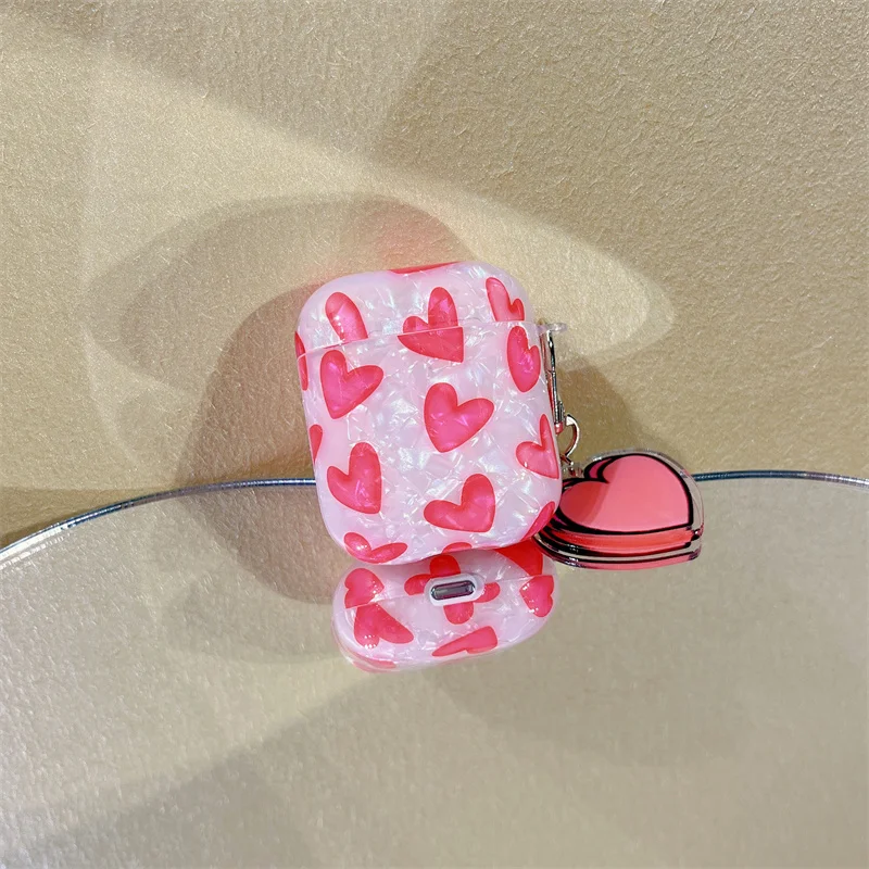 

Чехол для наушников Airpods 3 2021 с милым розовым сердечком