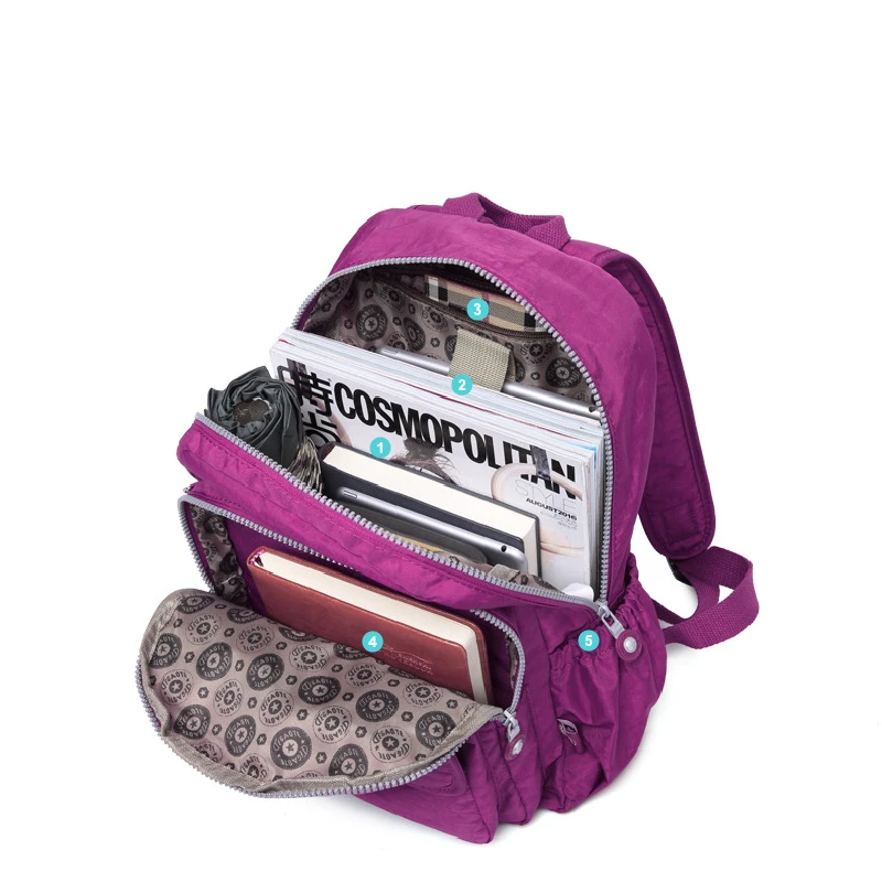 TEGAOTE высококачественный вместительный рюкзак A4 для женщин и мужчин школьный цвет