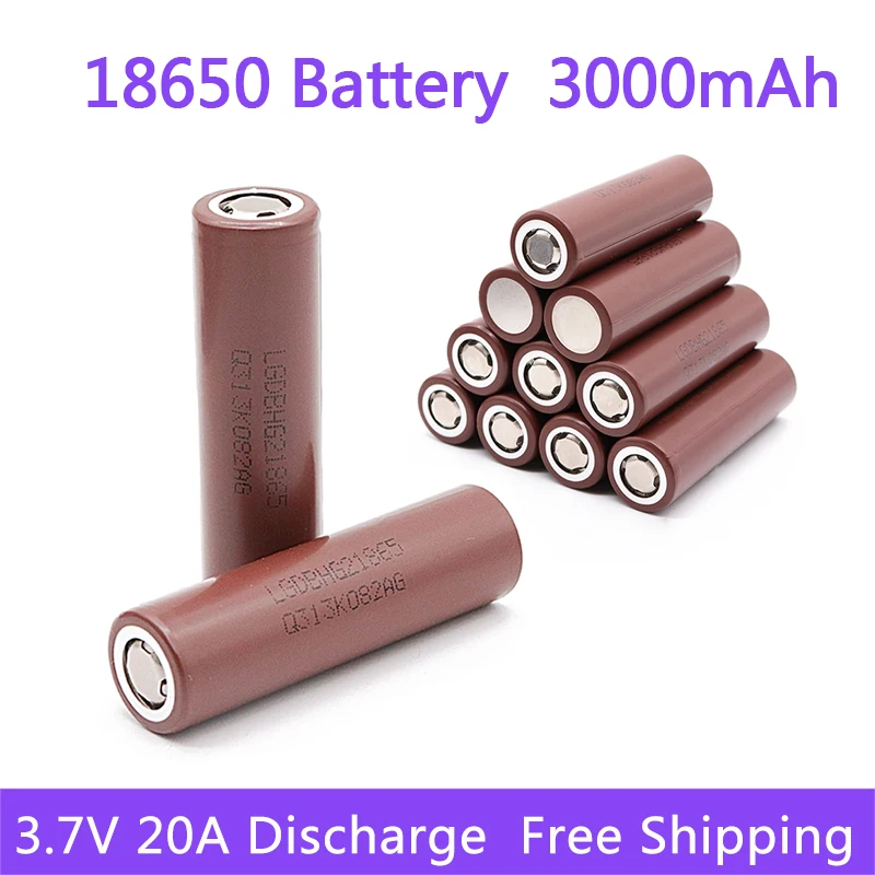 

2022 New Original HG2 18650 3000mAh battery 18650 HG2 3.7V discharge 20A dedicated For HG2 Power Rechargeable battery