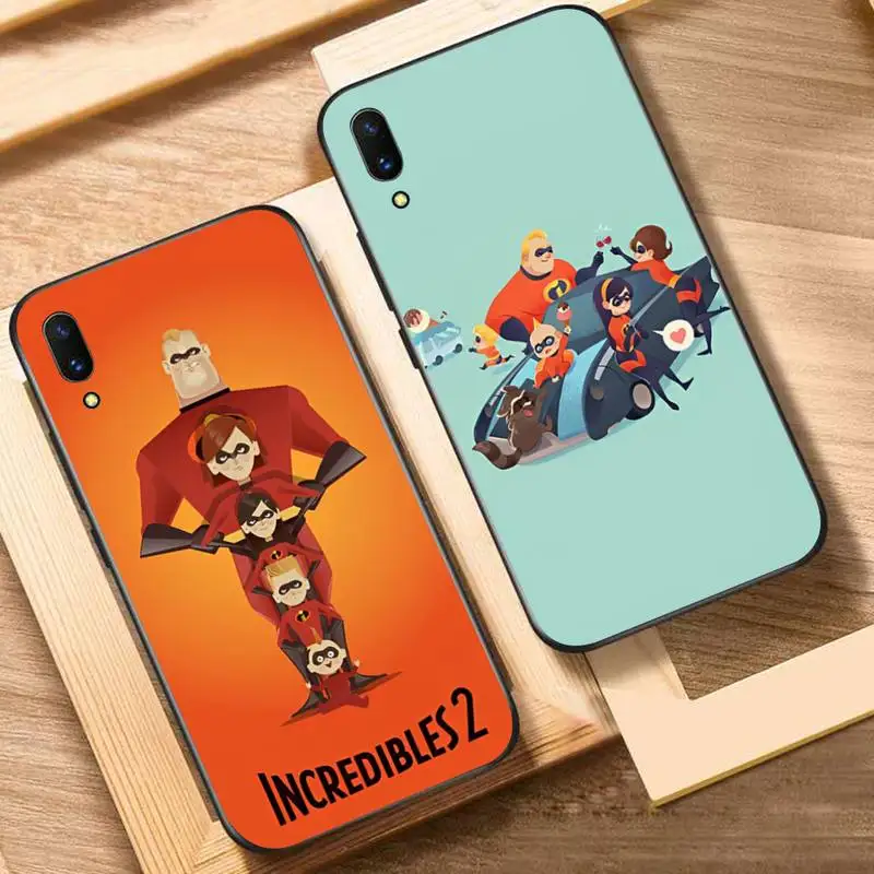 

Disney The Incredibles Phone Case For Oppo Reno Realme C3 6Pro Cover For vivo Y91C Y17 Y19 Funda Capa