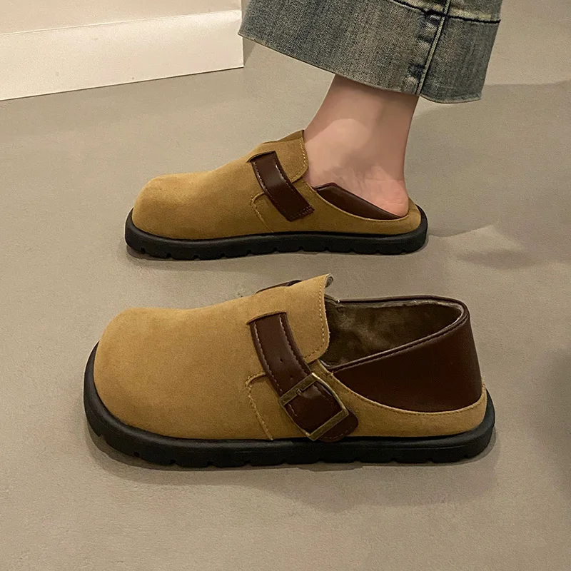 Женская обувь Осенняя женская без шнуровки Осень Новое зимнее платье Мокасины