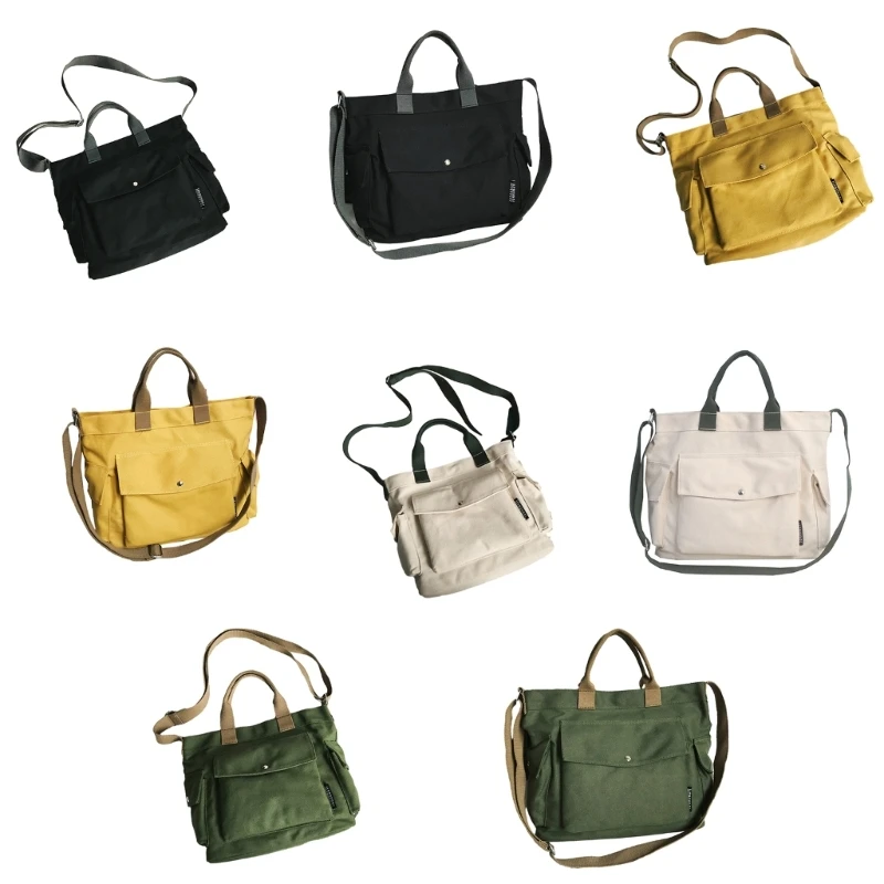 

CanvasTote Bag Crossbody Casual Handbags Large Capacity Shoulder Bag Lady Purse E74B