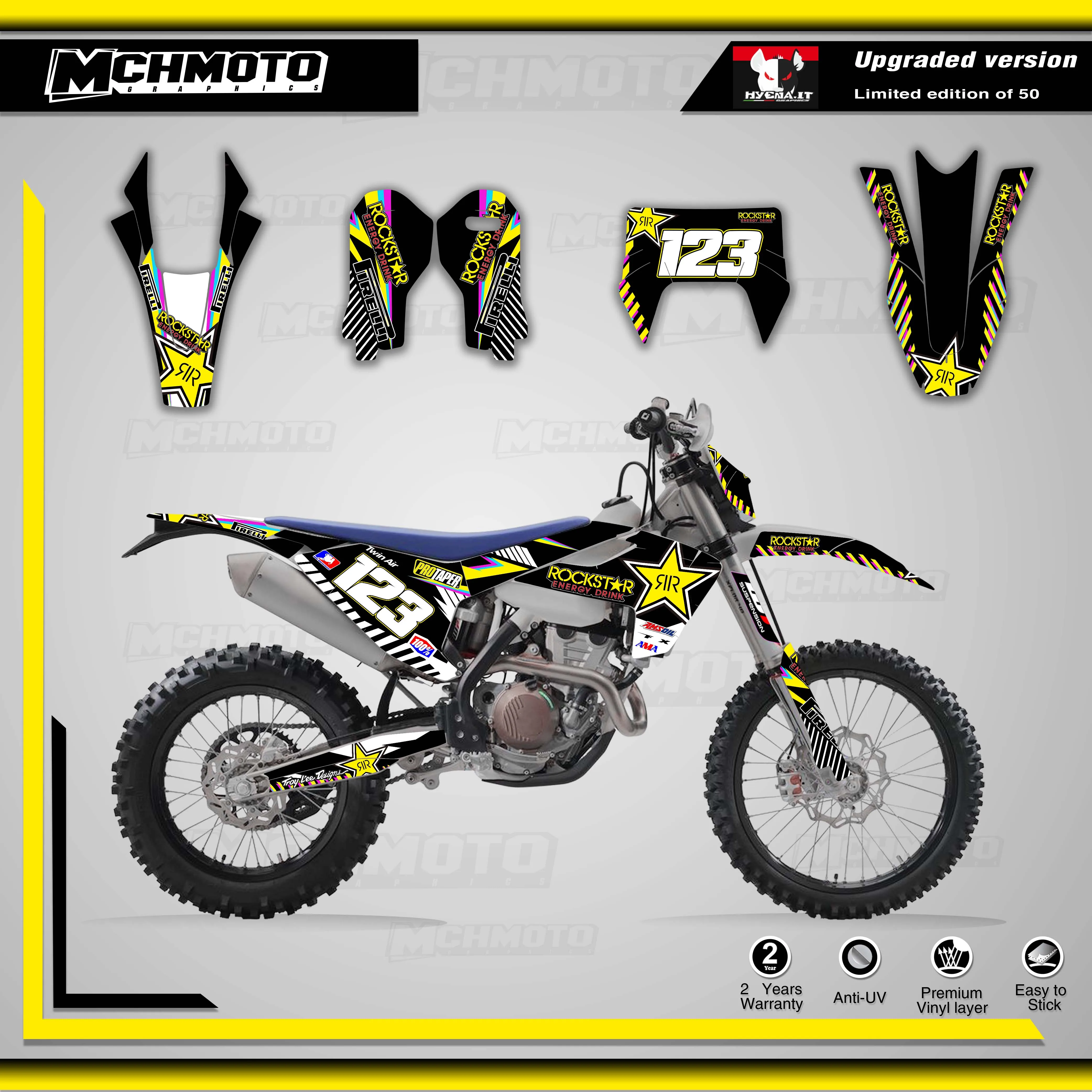 MCHMFG Decal Sticker Kit For Husqvarna TC FC TX FX FS 2016 2017 2018 TE FE 2017 2018 2019 250 350 450 Motocross Racing  Graphics