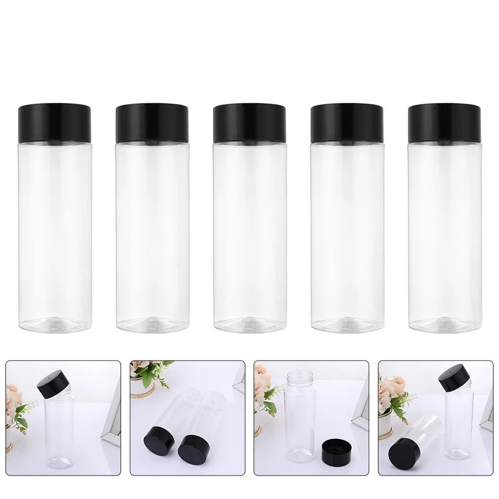 

Bottlesplasticcapsbottle Water Containers Empty Beverage Container Lids Reusable Clear Jugs Smoothie Drinking Bulk Pet Drink