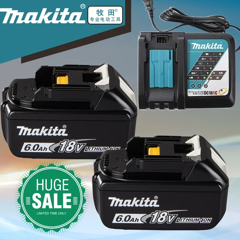 Оригинальная батарея Makita 5Ah/6Ah/3Ah для 18 В BL1830B BL1850B BL1850 BL1840 BL1860 BL1815 сменная литиевая