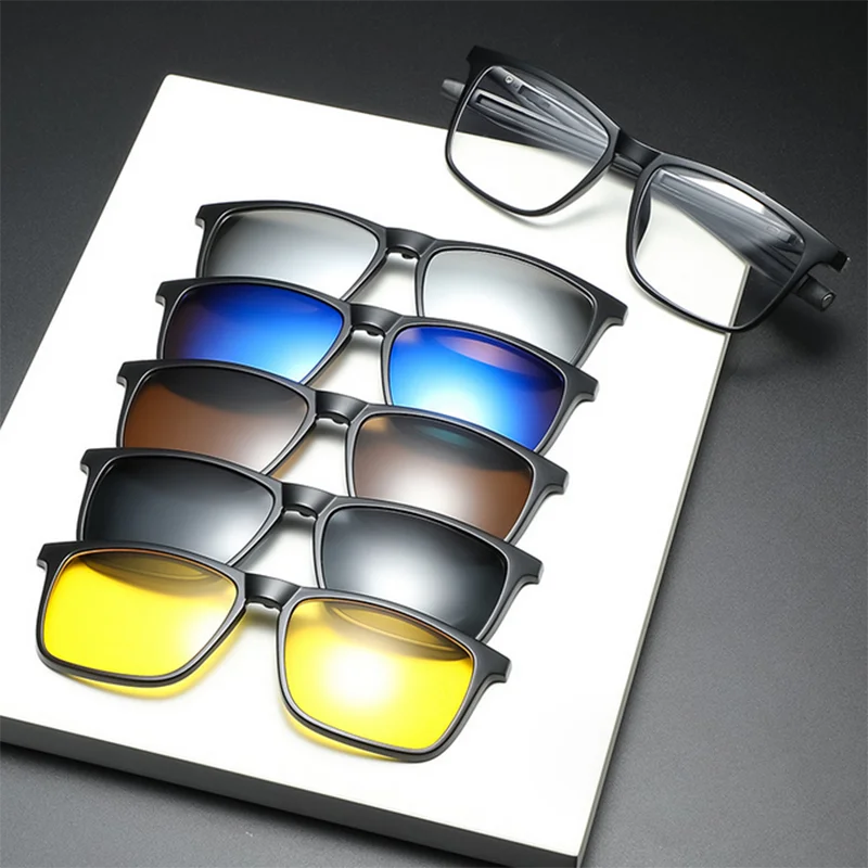 2508 магнитные велосипедные очки с 5 солнцезащитными очками Clipe противоскользящие