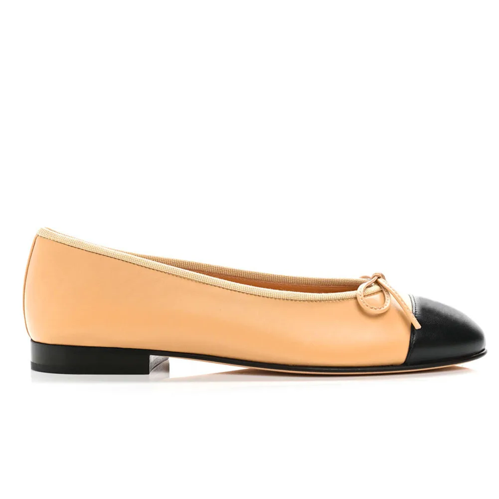 Great Quality 2023 New Spring Summer Designer Genuine Leather Ballet Flats Shoes Women's Nude Black Casual Comfy Footwear