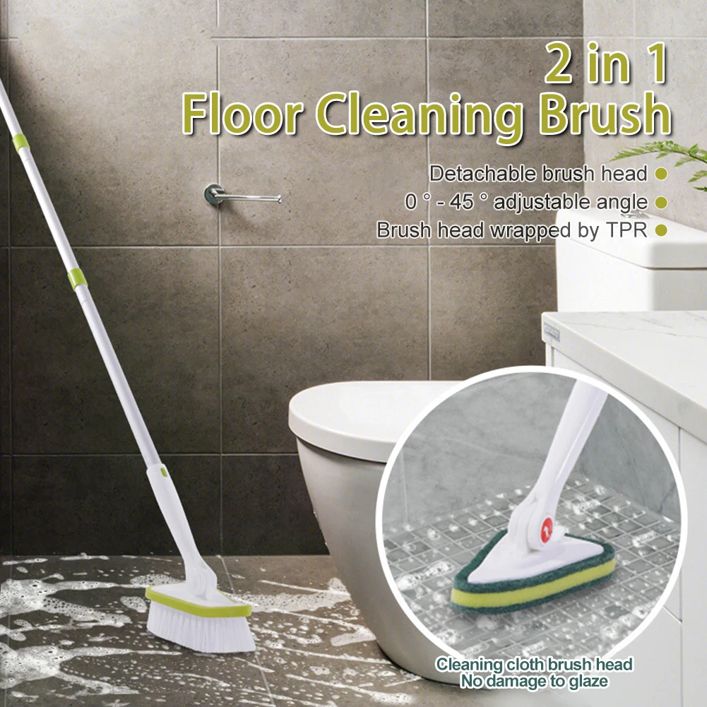 

Magic Broom Floor Brush Cleaning Set Adjustable Long Handle Scrubber with Stiff Bristles For Tile Wash Cleaning Tool Accessory