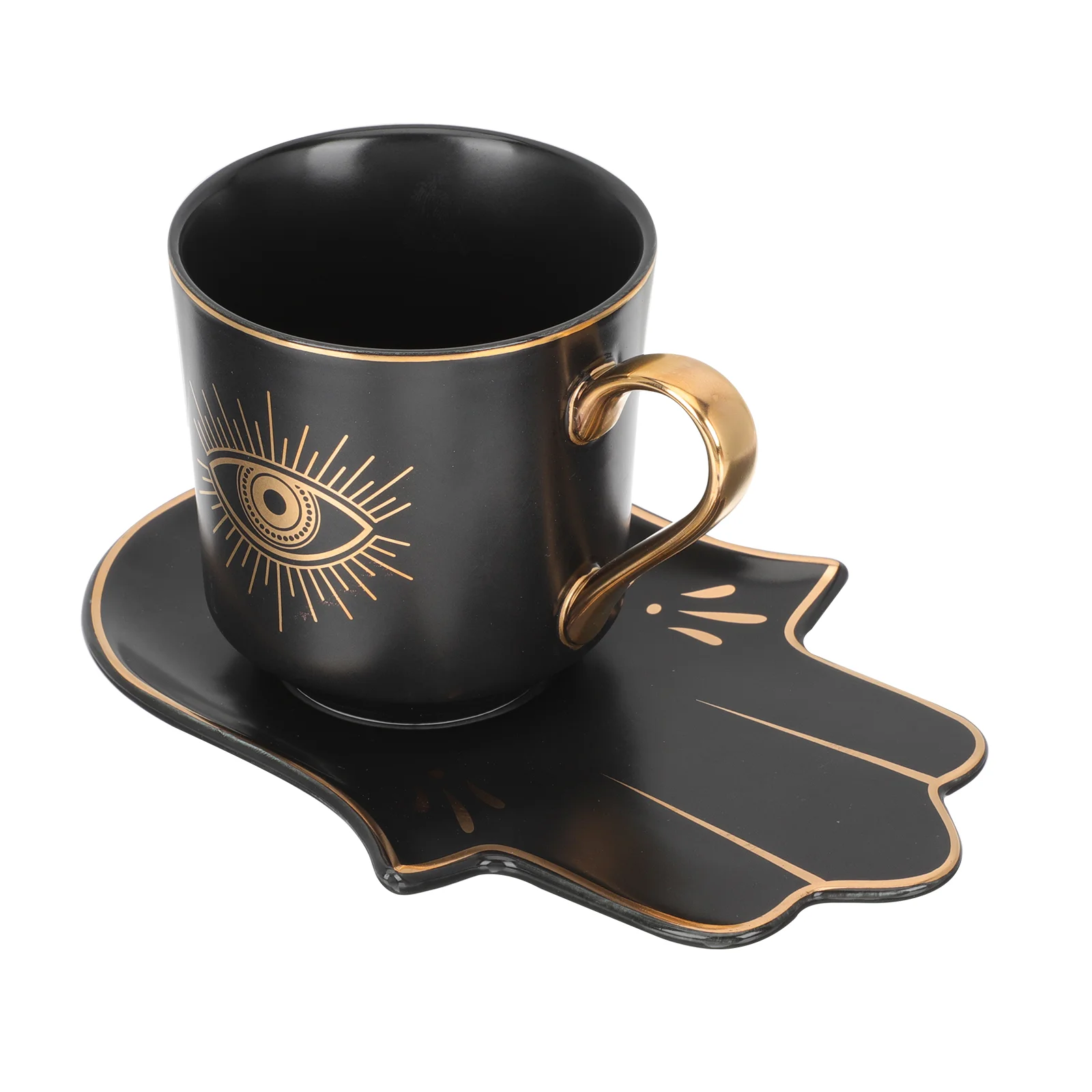 

Cup Coffee Tea Mug Cups Ceramic Eye Evil Mugs Porcelainespresso Set Turkish Water Decorative Saucer Latte Drinking Pottery