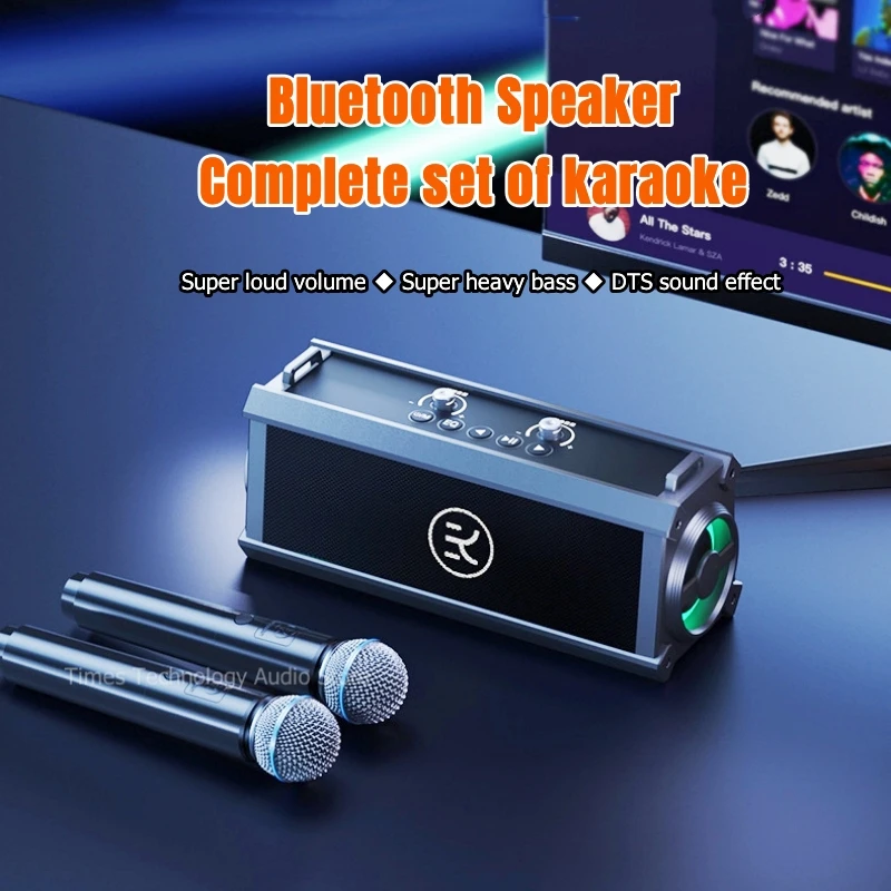 

120W High Power Bluetooth Speaker Box Outdoor Subwoofer Portable Wireless Karaoke Sound Package TWS Stereo Bass With Microphone