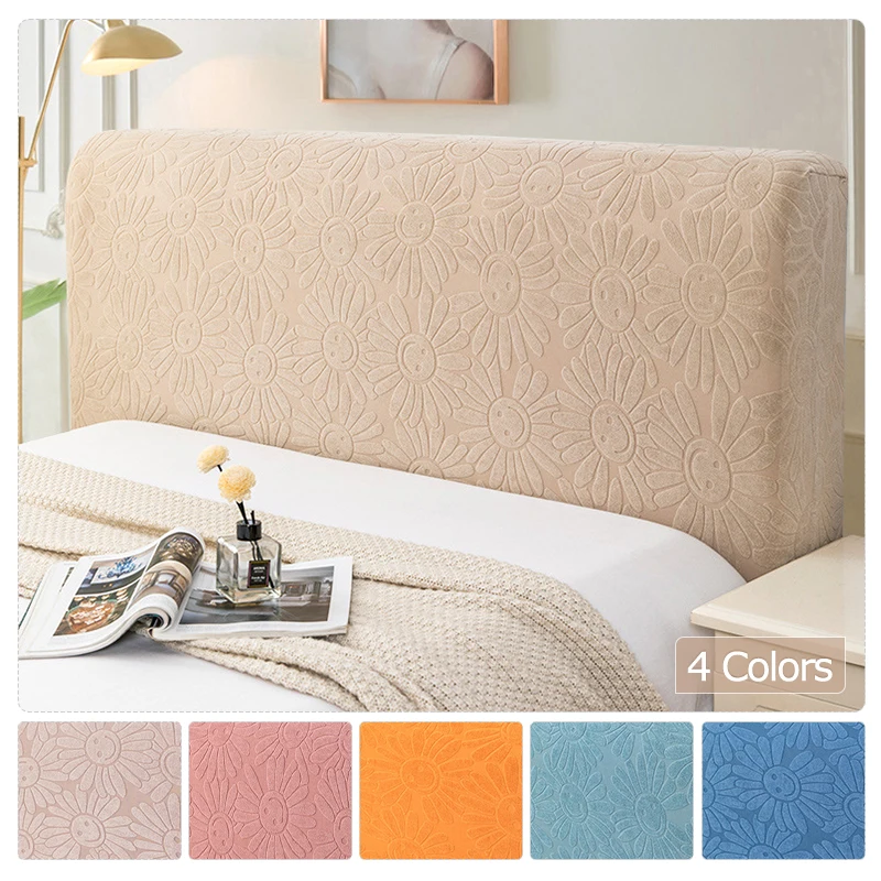 

Dust-proof Thickened Headrest Back Cover Solid Flower Headboard Cover Soft Comfortable Universal Hotel Home Room Bed Head Cover