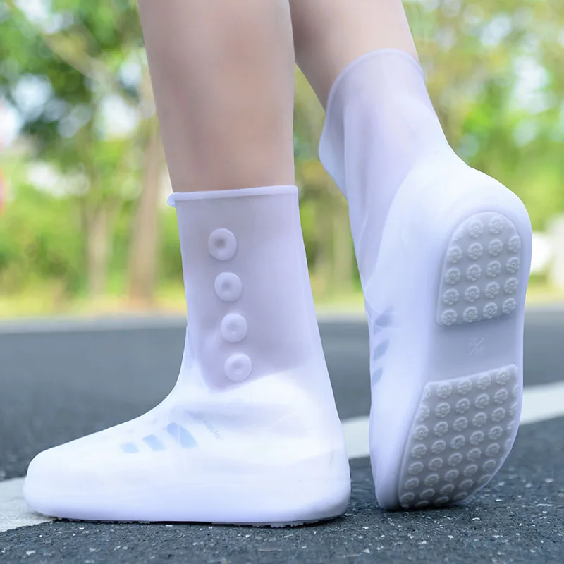 

1 Pair Long style Reusable Latex Waterproof Rain Shoes Covers Accessories Slip-resistant Rubber Boot Overshoes