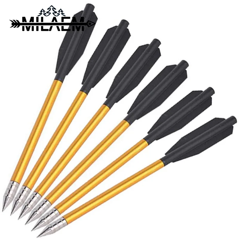 

Archery Aluminum Crossbow Bolts Arrows 6.3 "Tips Steel Hunting Crossbow Arrows for Mini Crossbow Arrow Sport Hunting Accessories
