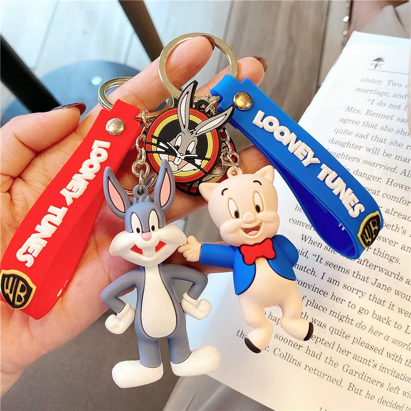 Брелок с мультяшным изображением утки кролика свиньи аниме животных серия