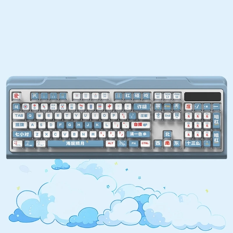 116-клавишные колпачки с профилем PBT ASA для ключей Mahjong Puddings механических клавиатур