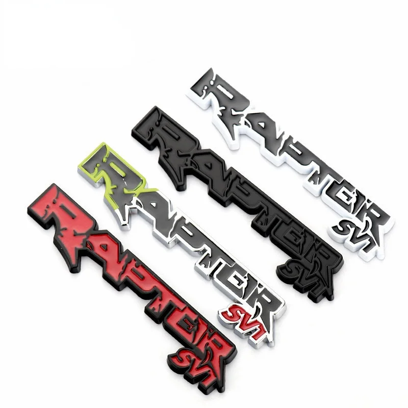 

2 PCS 3D Metal Car Rear Badge Sticker Fender Trunk Emblem For Ford Raptor SV1 F150 F250 F350 Mustang Mondeo 5 Kuga RANGER Fiesta