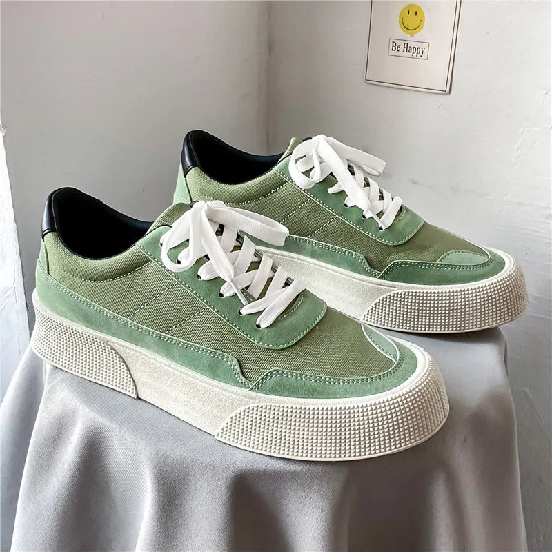 

Мужские парусиновые туфли, удобная спортивная обувь для отдыха, на толстой подошве, в японском стиле Харадзюку, весна