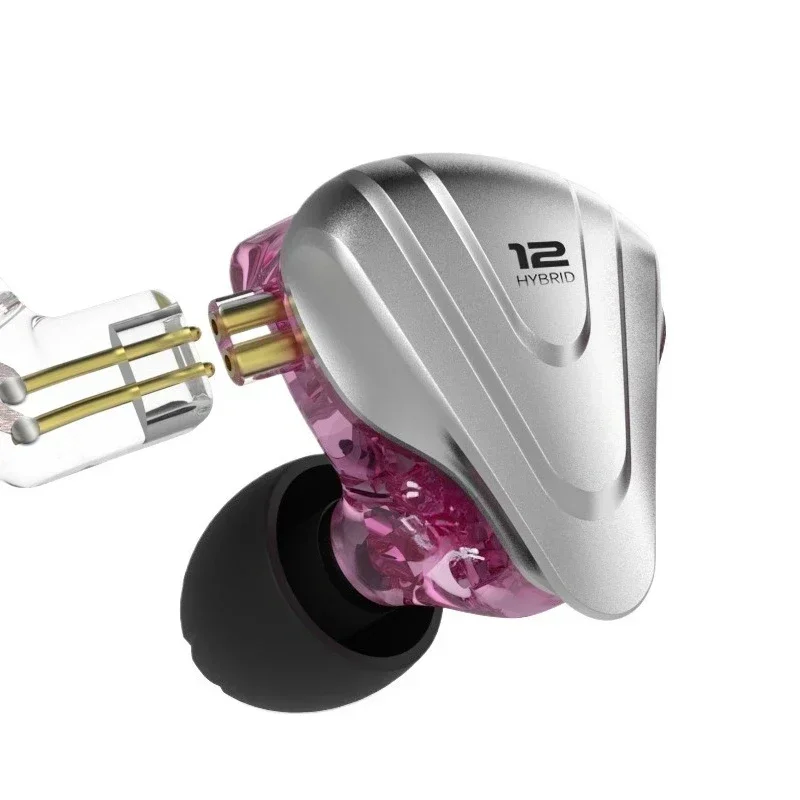 Фото Наушники ZSX Terminator 12 Unit Ring Iron Wired: металлические внутриканальные наушники для игр и мобильных телефонов (популярная модель) №3