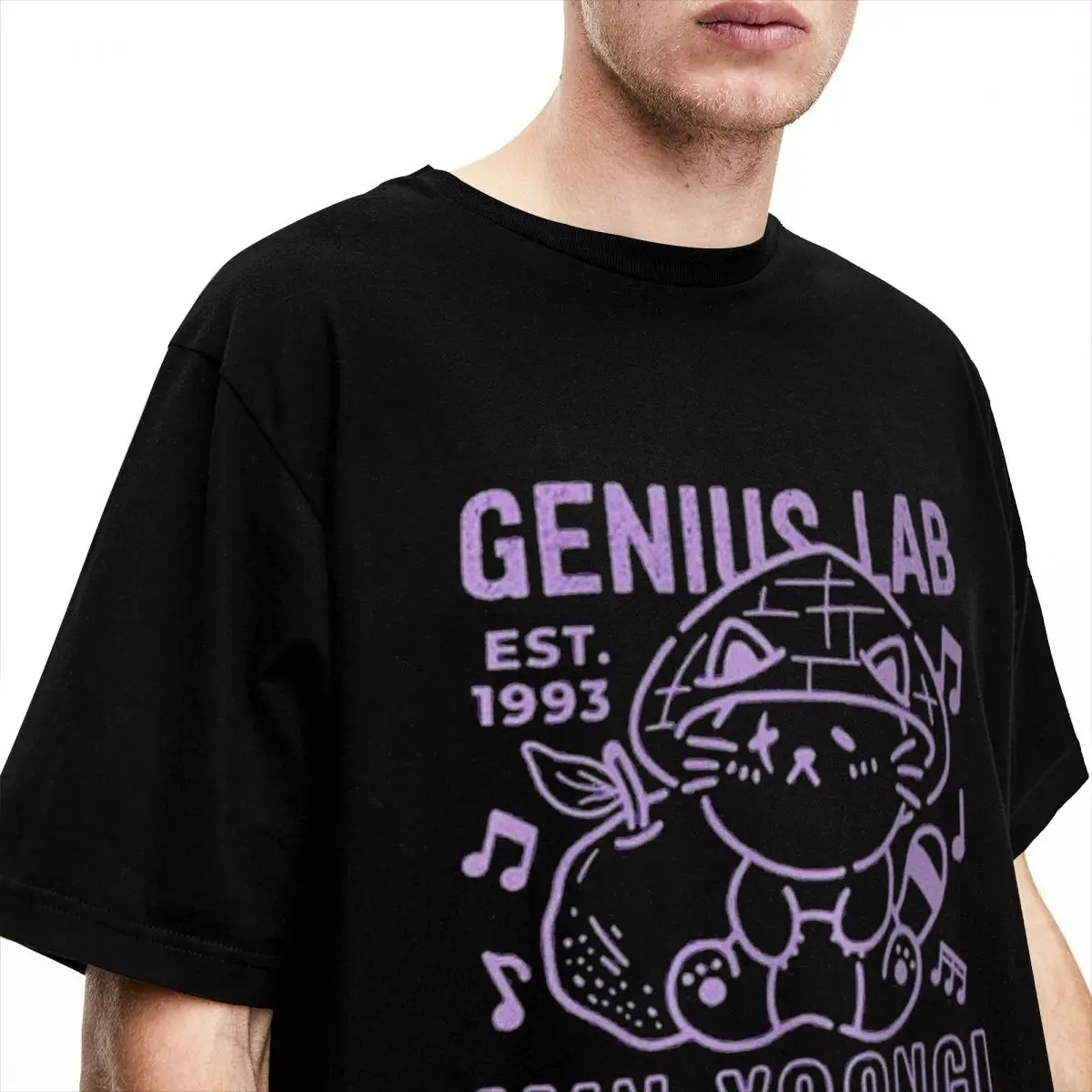 Новинка Genius Lab Yoongi J-Jungkooks футболка для Kpop-музыки Мужская с круглым вырезом из