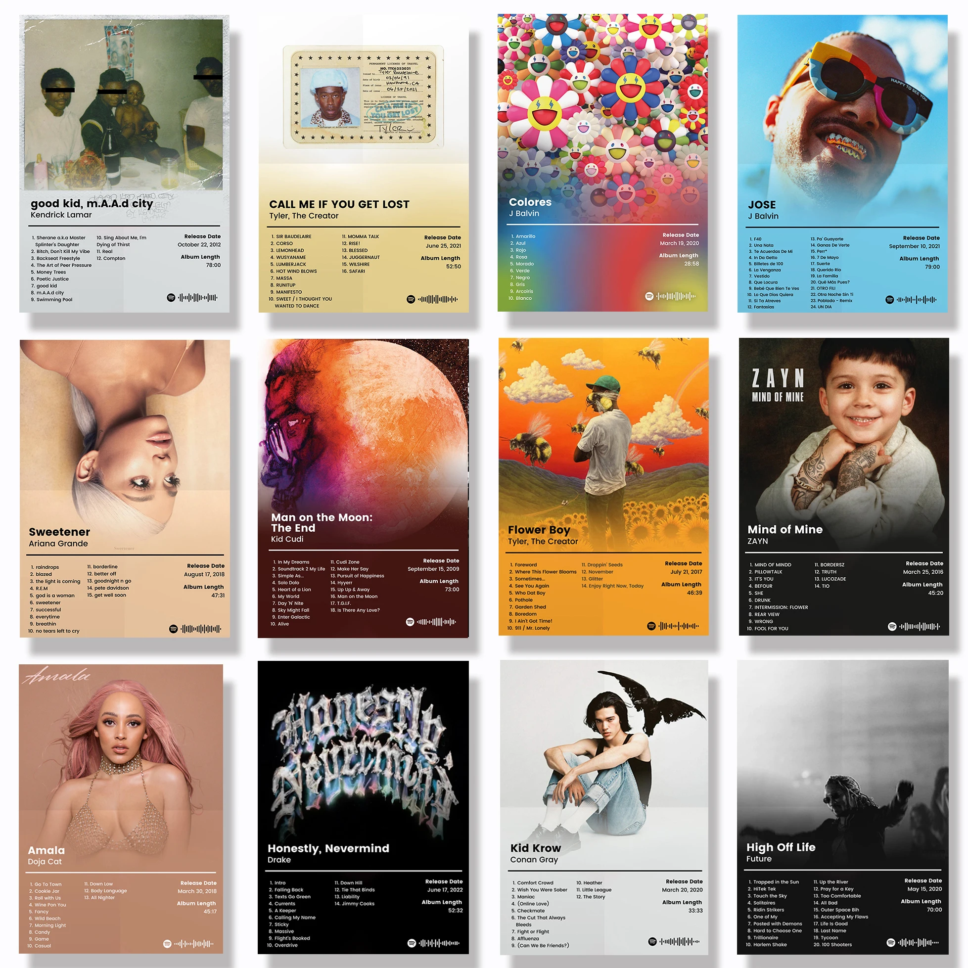 

Хит продаж, Постер-Обложка для альбома музыки, Доджа Тайлер Зайн, современный стиль, украшение для дома, эстетическая живопись, настенное ис...